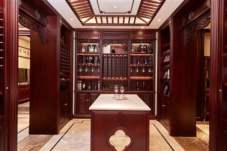 華行大家居紅木整裝定制酒柜