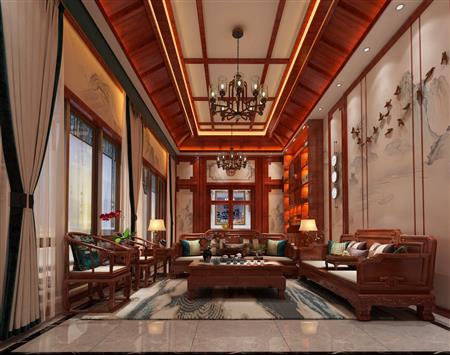 華行大家居紅木整裝定制客廳