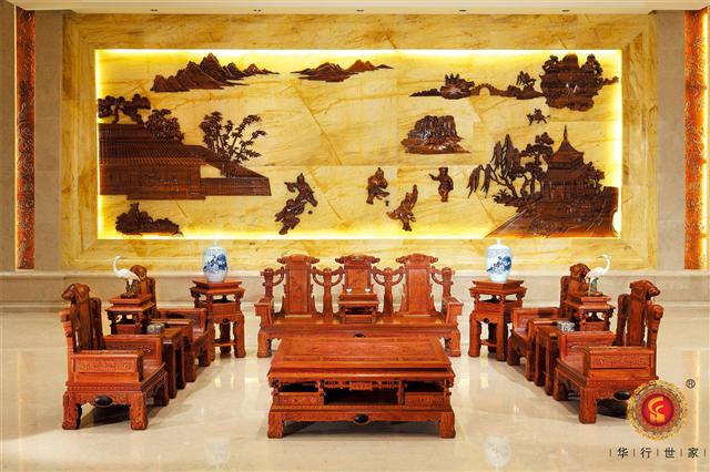 巴花華夏春秋沙發11件套