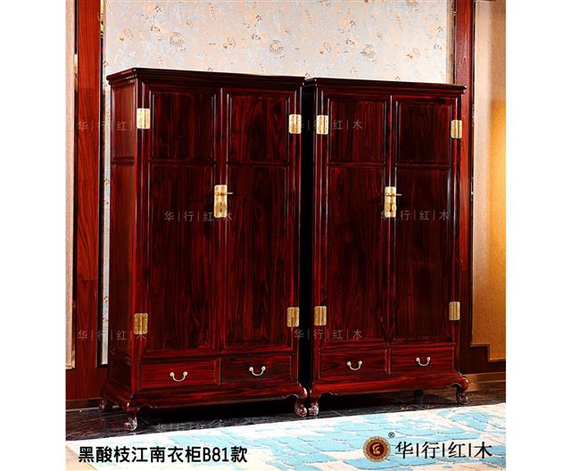 黑酸枝江南衣柜B81款