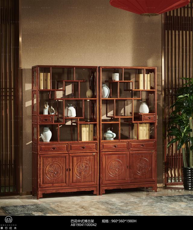 巴花中式博古架